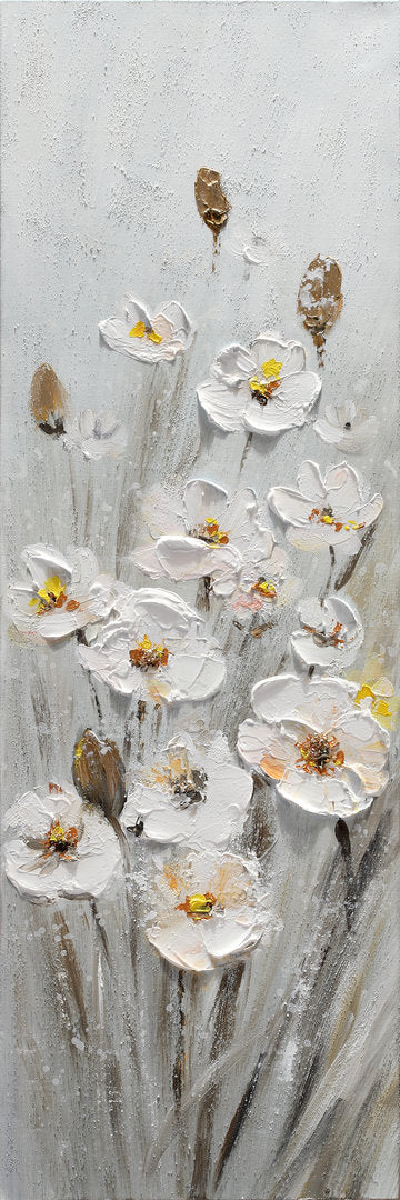 Valkoisia ketokukkia 30 x 90 cm