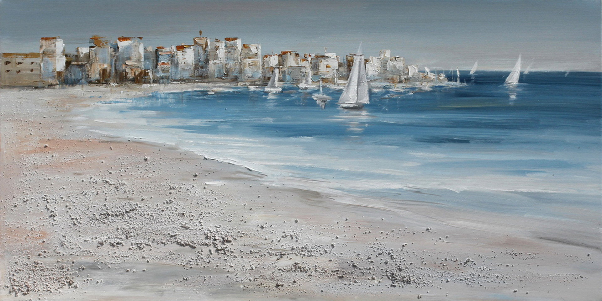 Veneet kaupungin lahdella 120 x 60 cm