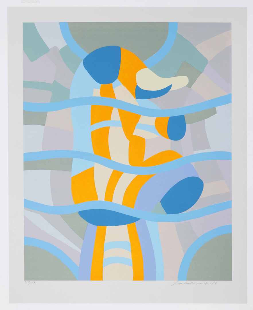 Lasse Marttinen - Elefantti kylvyssä, numeroitu serigrafia