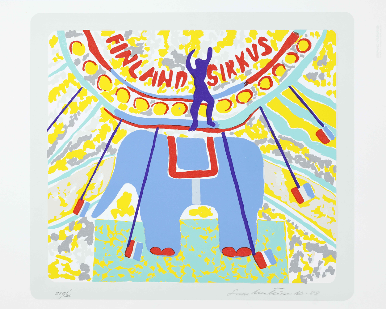 Lasse Marttinen - Sirkus Finland, numeroitu serigrafia