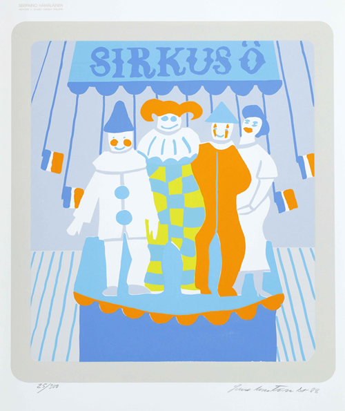Lasse Marttinen - Sirkus Ö, numeroitu serigrafia