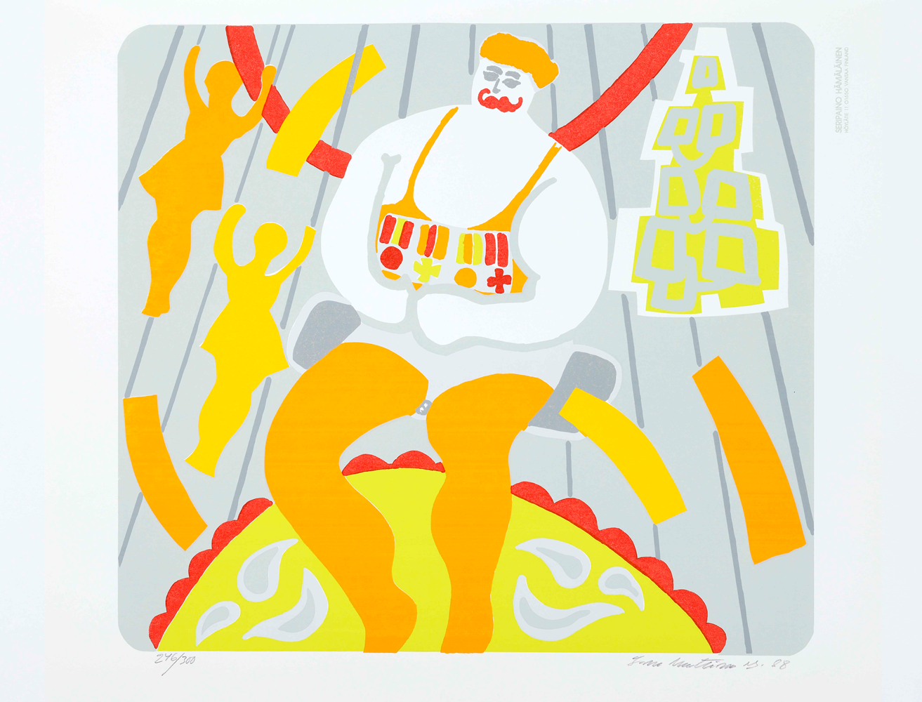 Lasse Marttinen - Voimamies, numeroitu serigrafia