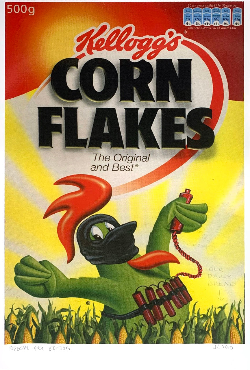 Jani Leinonen - Corn Flakes, numeroitu serigrafia